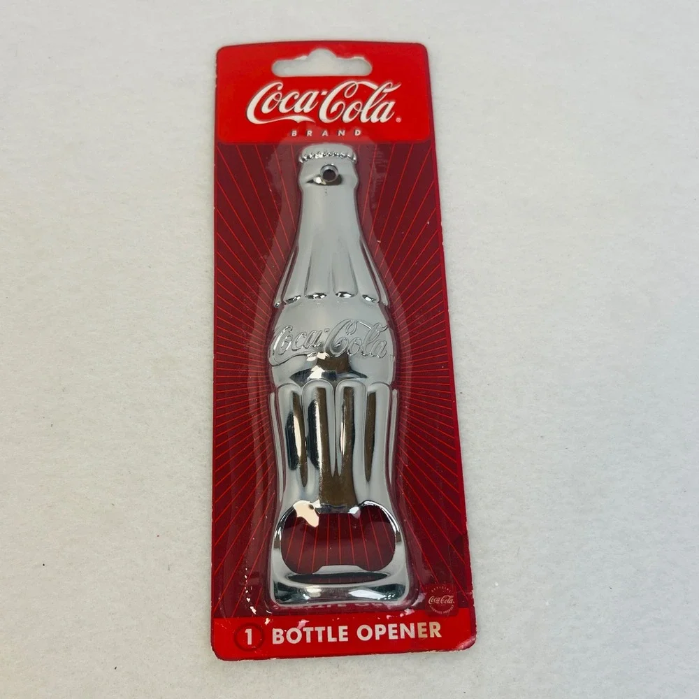 Coca-Cola Bottle Opener Silver Contour Bottle Chrome CC335WMCD TableCraft NEW
